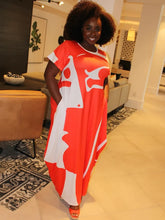 Short Sleeve Printed Casual Maxi Dress
